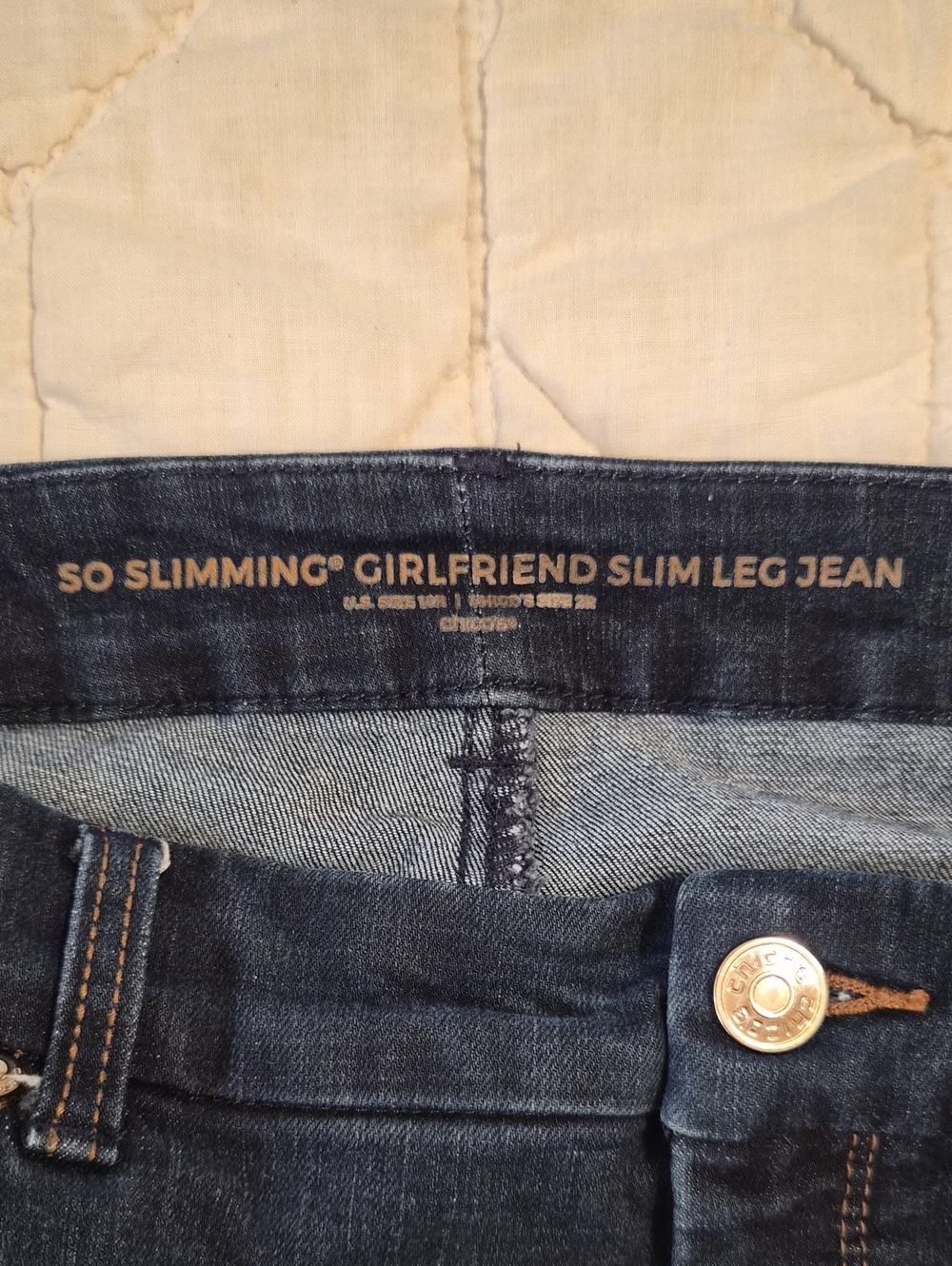 Chico So Slimming Girlfriend Slim Leg Jeans- Size 12R - Picture 7 of 9